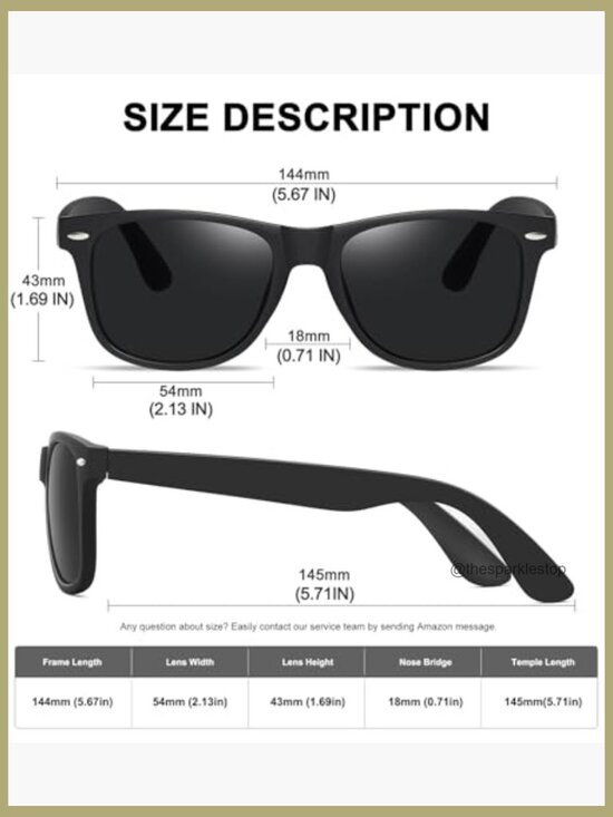 Polarized Sunglasses with UV400 Protection, Classic Retro Style main image 6